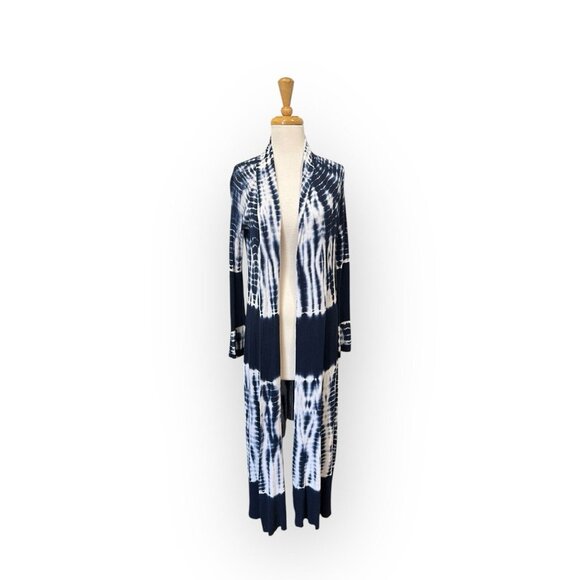L'Agence Mahika Tie-Dyed Duster Cardigan Size S Small Blue - Picture 1 of 7